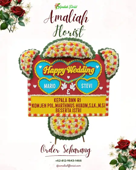 Papan Bunga Pernikahan Ngawis